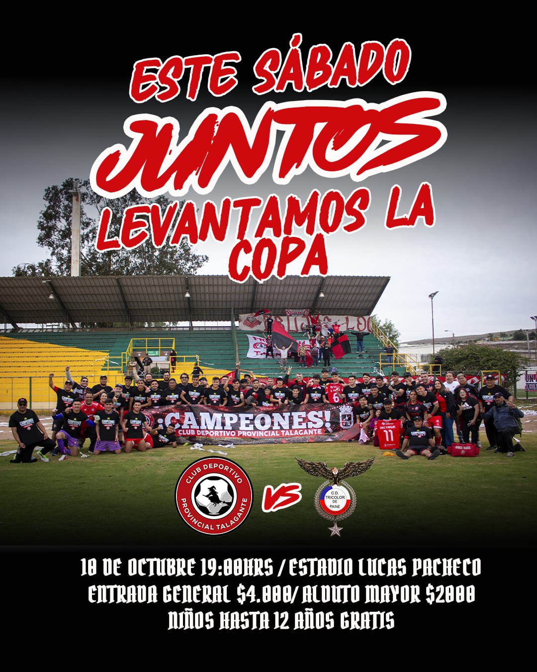Afiche Provincial Talagante v/s C.D. Tricolor de Paine